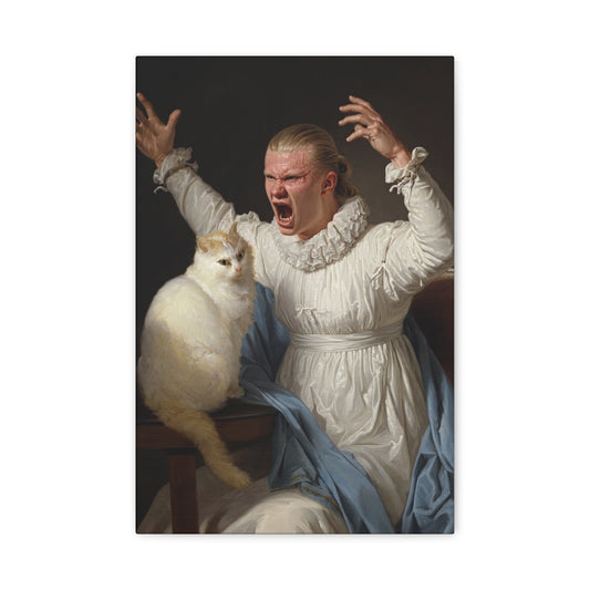 Funny screaming haaland Bathroom Wall Art -  12 X 18 Canvas