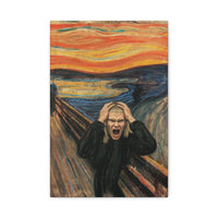 Funny screaming haaland Bathroom Wall Art -  12 X 18 Canvas