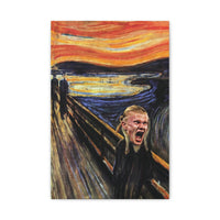 Funny Bathroom Wall Art - "screaming Haland" 12 X 18 Canvas